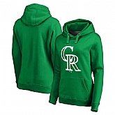 Women Colorado Rockies Fanatics Branded Kelly Green St. Patrick's Day White Logo Pullover Hoodie,baseball caps,new era cap wholesale,wholesale hats